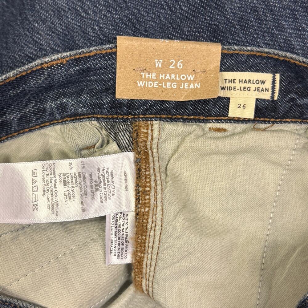 Madewell Women's Straight-Leg Wide Jeans in Dark Blue - Picture 8 of 12